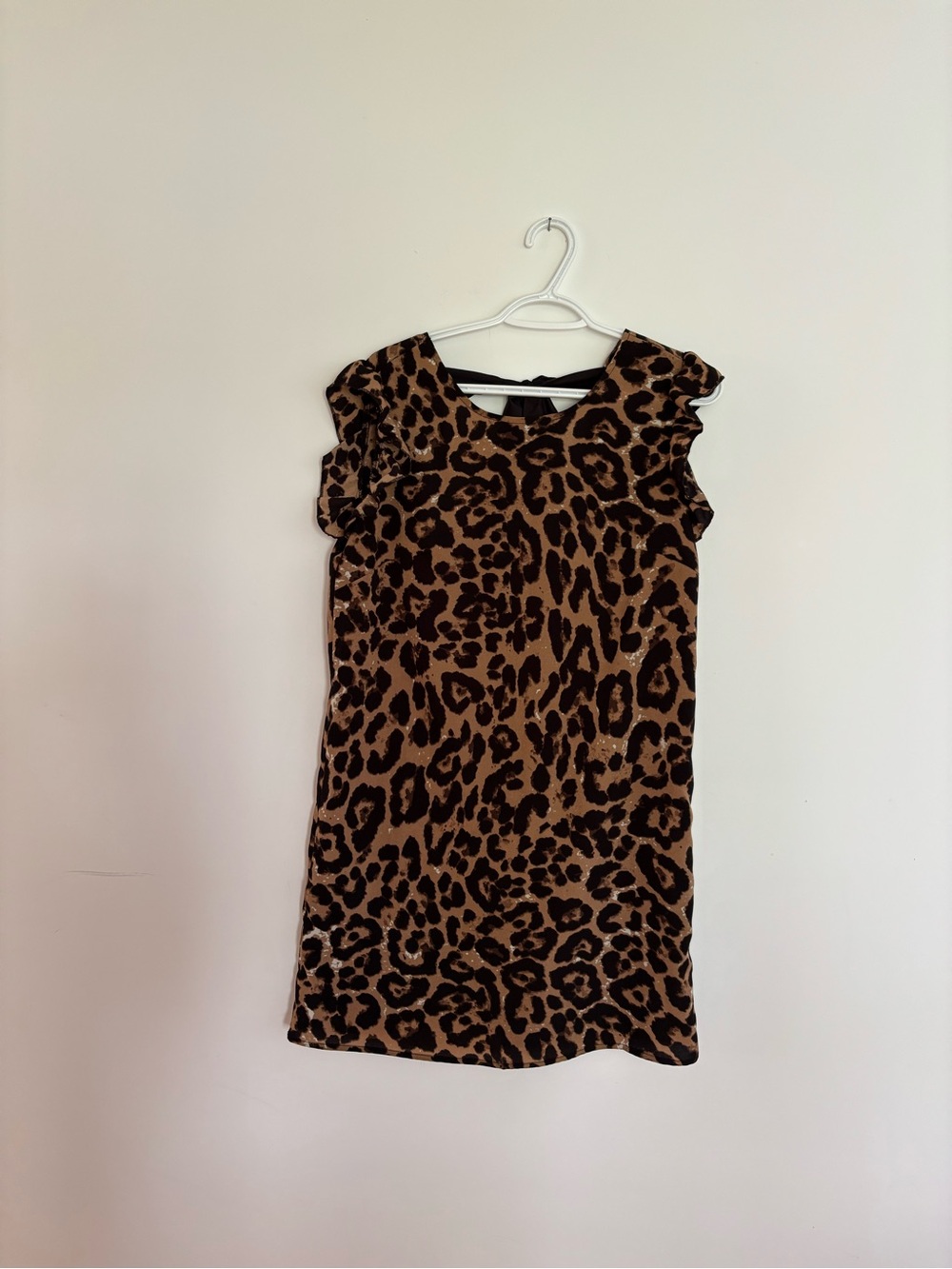 Leopard Print Mini Dress - Brown